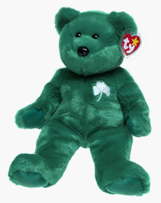 shamrock bear beanie baby